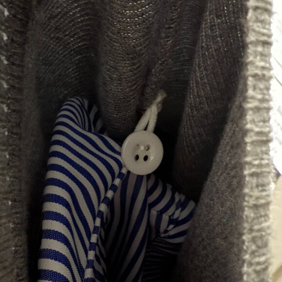 Mello Day 1XL Gray Sweater & Striped Tank 2-in-1 Layered Top - Picture 4 of 4